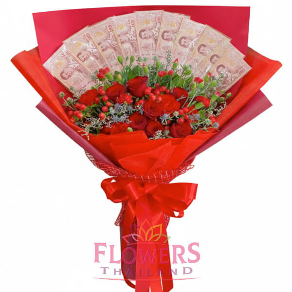 Flowers-Thailand - 1000 Kisses Money bouquet
