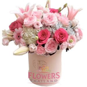 Pink Harmony flower box from Flowers-Thailand