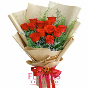 I Love You bouquet (12 Red Roses) - Flower Delivery Thailand